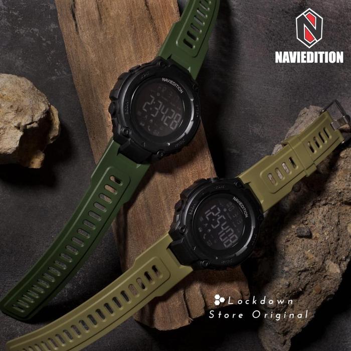 Jam Original NAVIEDITION 2028 Karet Unisex ( Bisa Pria dan Wanita ) Jam Tangan Ori Karet Digital