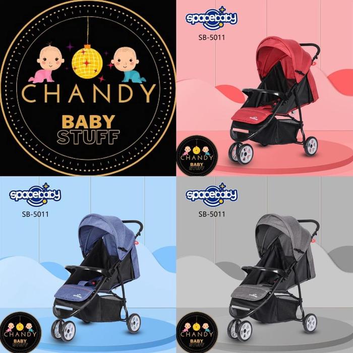 Stroller Space Baby SB 5011 Roda Tiga 3 Posisi