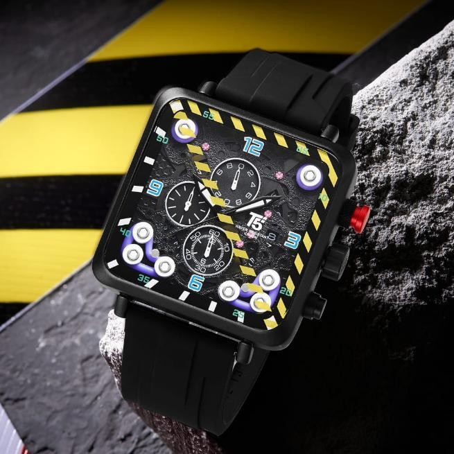 Cross New T5 H 3945G ORIGINAL CHRONO AKTIF JAM T5 3945 JAM T5 KARET Jam T5 Terbaru Jam T5 Anti Air