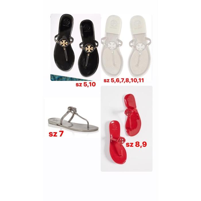 TORY BURCH MINI MILLER JELLY THONG SANDAL ORIGINAL READY STOCK
