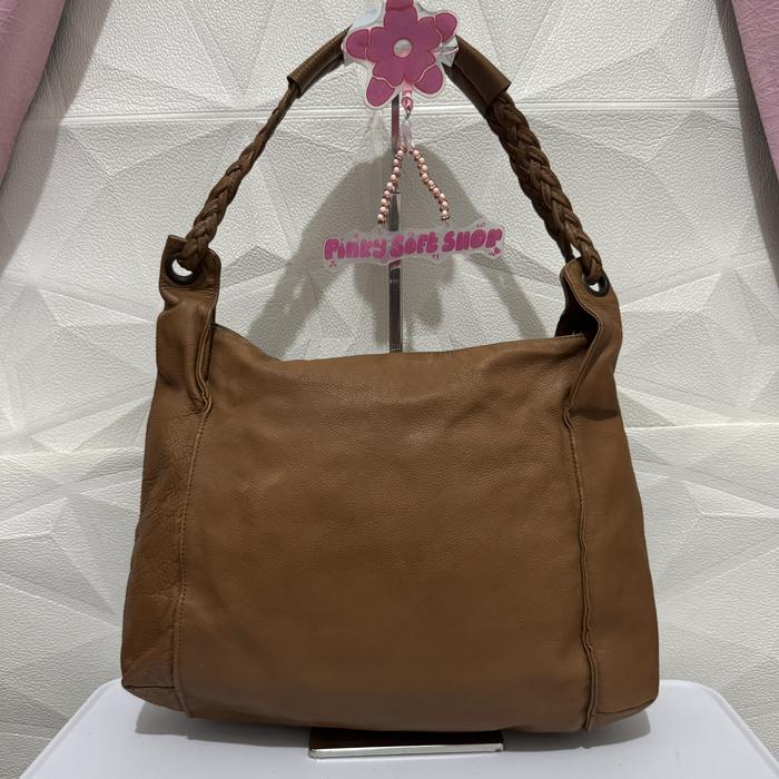 Tas tote hobo kulit asli preloved coklat. Tas hobo kulit asli wanita