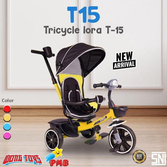 Sepeda Anak Sepeda Roda Tiga IORA Baby Tricycle Dorong Musik Lampu PMB T15