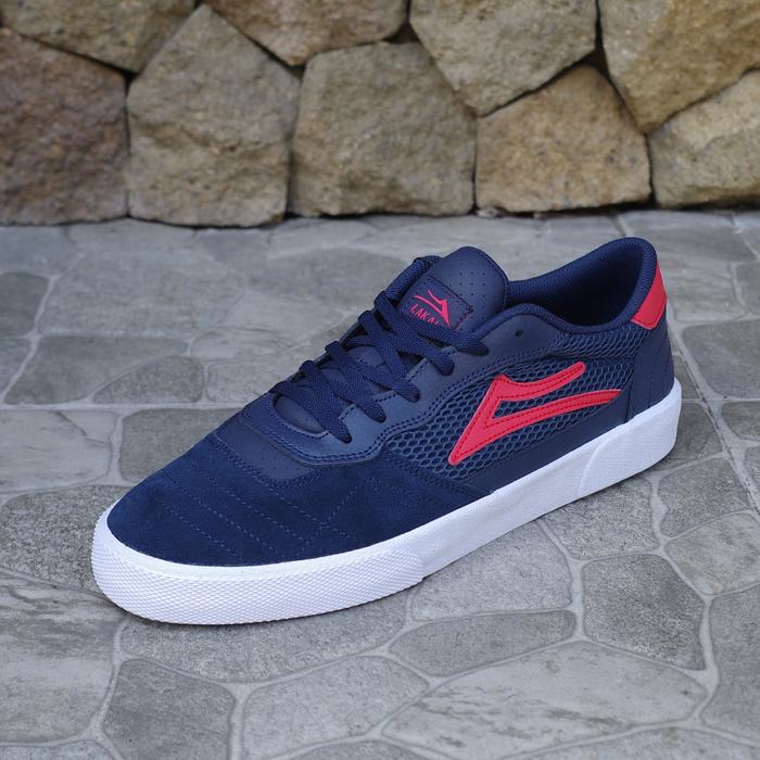 Lakai-Cambridge Navy Red Suede