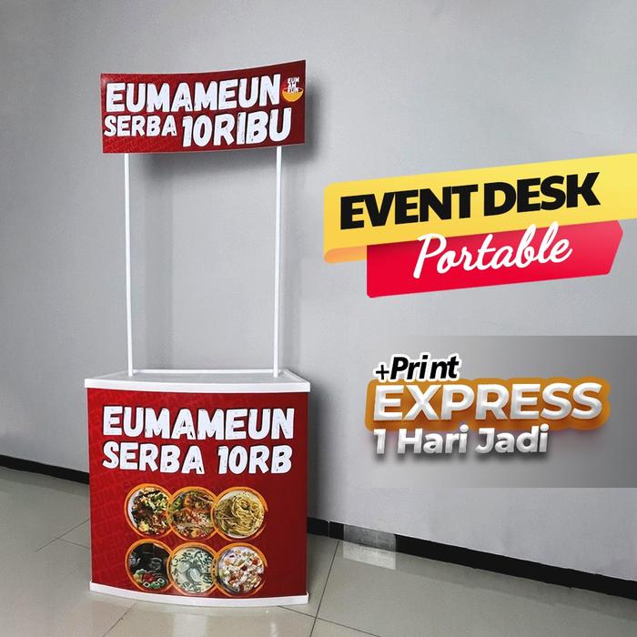 Event desk, event portable desk, meja promosi lipat, promotion table