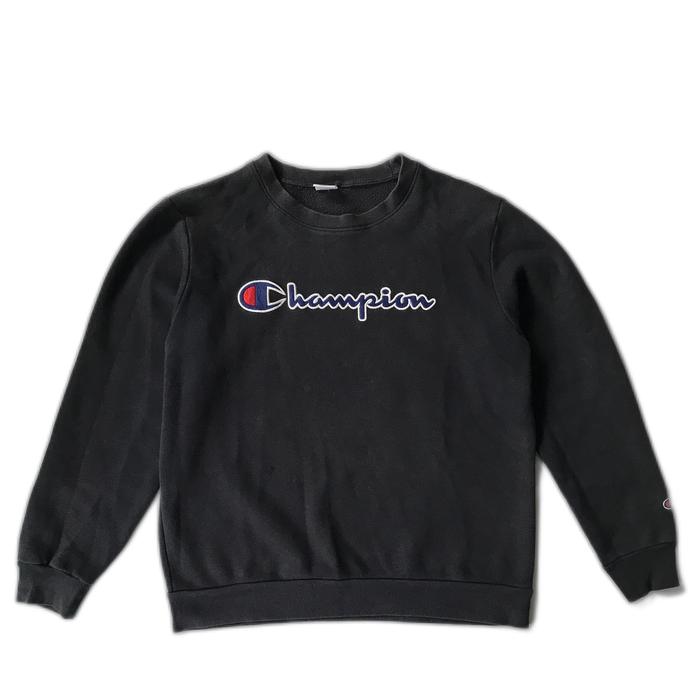 Sweater Champion Logo Navy Original Size L scripted bekas ori pl preloved import second branded hood
