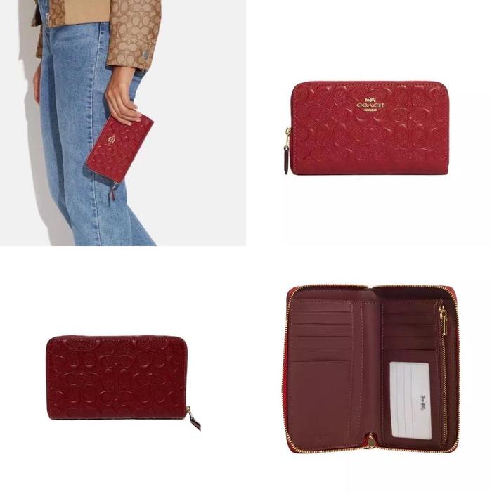 COACH ID ZIP MEDIUM WALLET LEATHER ORIGINAL READY STOCK