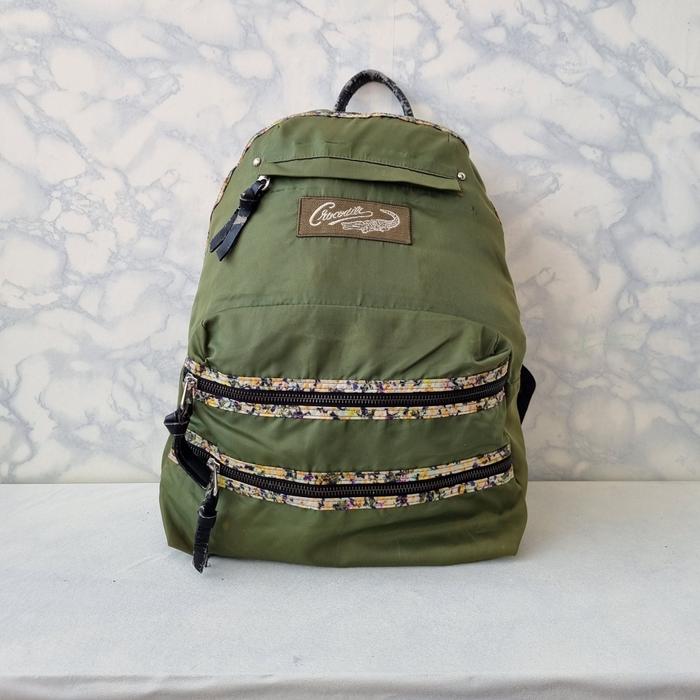 TAS RANSEL PRIA WANITA CROCODI HIJAU SECOND IMPORT