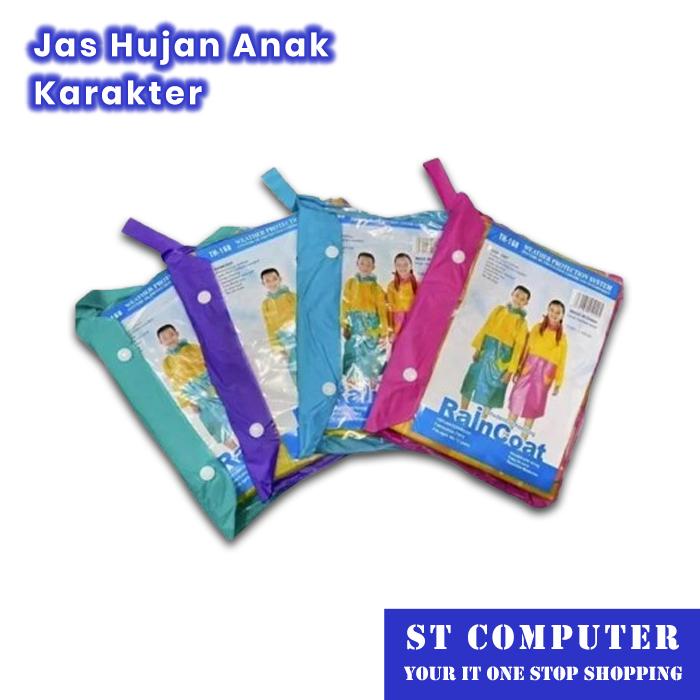 Jas Hujan Anak Karakter Tutup Kepala