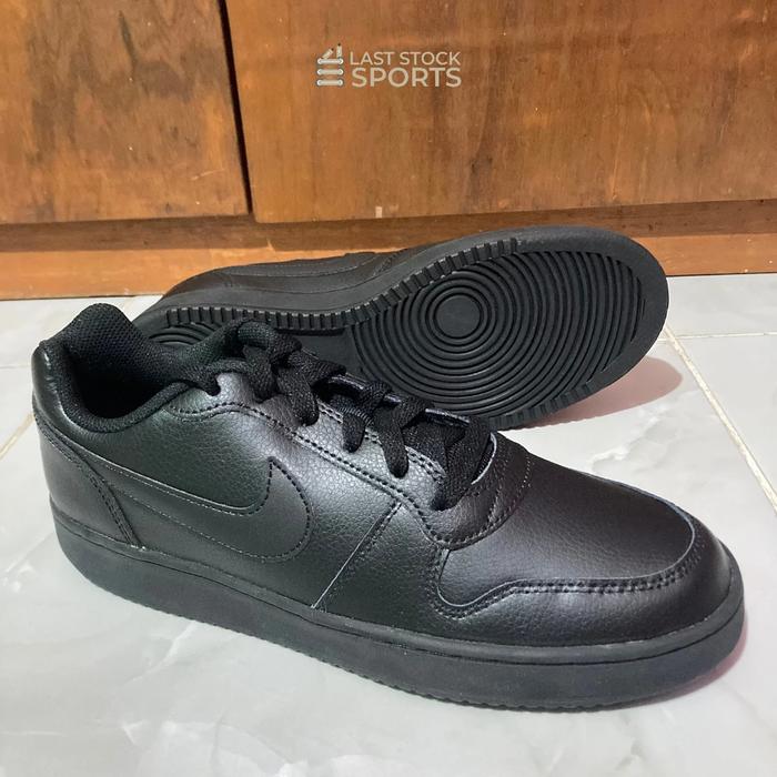 Sepatu Sneakers Nike Ebernon Low Black Original