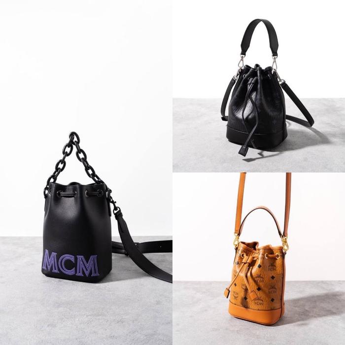 MCM MINI DRAWSTRING BUCKET BAG WITH CHAIN HANDLE ORIGINAL READY STOCK