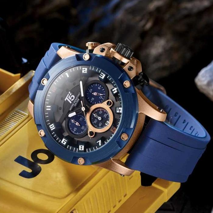 Jam T5 3913 Original Chronograph Jam T5 Karet Jam Karet Chrono Ori Jam Tangan Pria Karet Terbaru Jam
