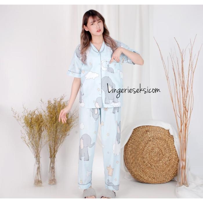 Piyama Premium Cotton DUMBO BLUE DUMBO PINK LINGERIESEKSICOM BLIORI