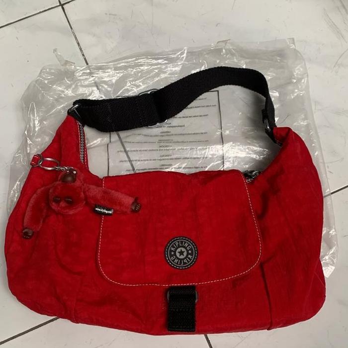 tas kipling merah preloved