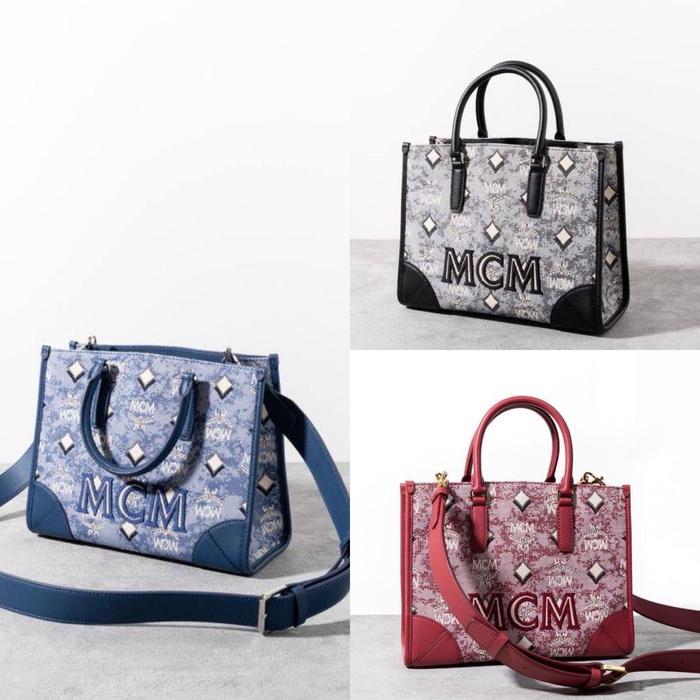 MCM VINTAGE JACQUARD SMALL TOTE BAG ORIGINAL READY STOCK