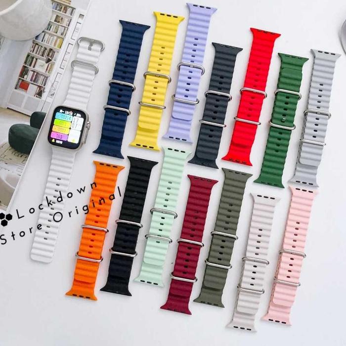 TALI SMARTWATCH OCEAN ULTRA T800 i8 ultra T900 T55 T500 UKURAN 42/44/45/49 tali gelombang smartwatch