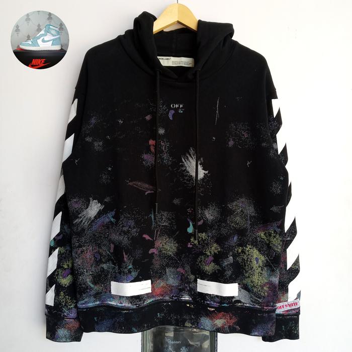 Hoodie off white brushed article galaxy gradasi