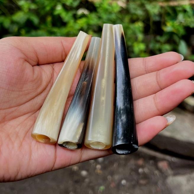 pipa once tanduk sapi hitam/once tanduk 7cm original/once pipa tanduk