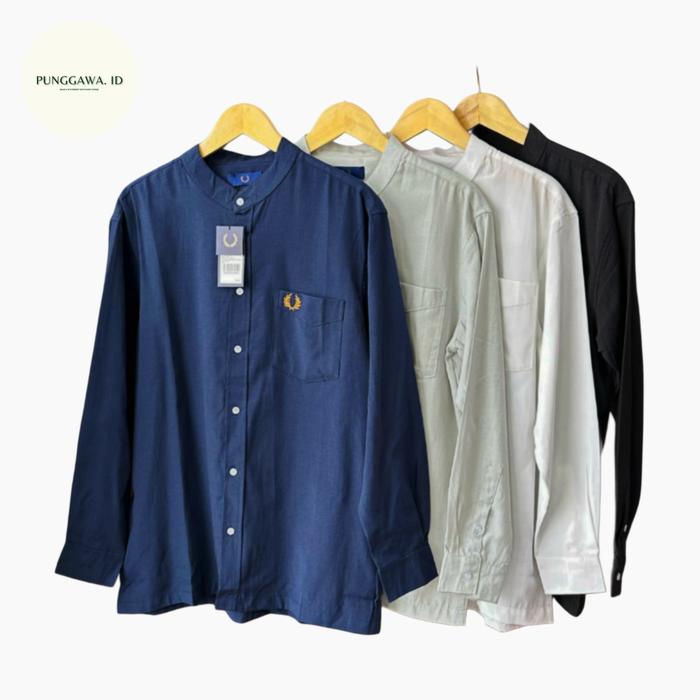 Kemeja Panjang FredPerry Pocket Logo Unisex