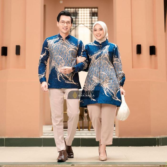 BATIK ARKANZA COUPLE Koko Dan Tunik Motif TINULAR Premium Katun