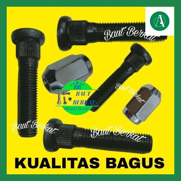 Saju* Ecer Baut Roda Mur Racing Kijang Panjang Baut Mur Roda Racing Kijang Panjang 6Cm