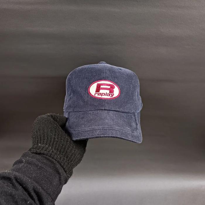 Topi Simple Cap Unisex Pria Wanita SPORT REPLAY Navy