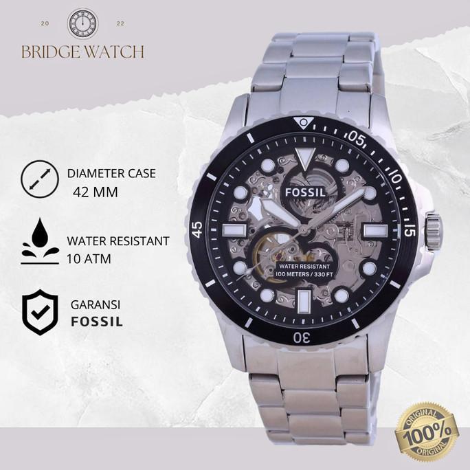 Terbaru Jam Tangan Pria Fossil Automatic Silver Sporty Mewah Original Me3190 Terlaris