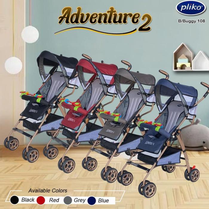 Stroller Pliko Adventure 2 Baby Buggy 108 kereta dorong anak bayi ringan murah Pliko Grande Terlaris