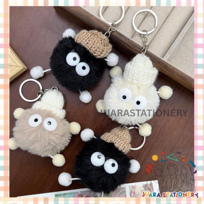 Bag Charm Furry Ball Gantungan Tas / Keychain Aesthetic Gantungan Kunci Korea