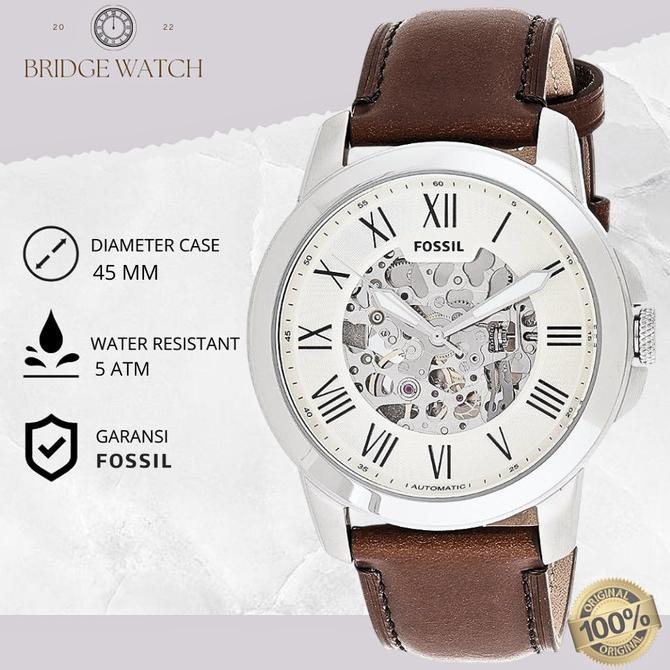 Terbaru Jam Tangan Fossil Automatic Pria Grant Kulit Casual Original Me3099 Terlaris