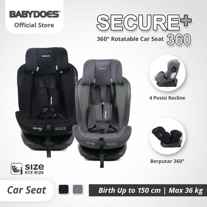 Babydoes Carseat Secure+ 360° Rotatable Carseat 360