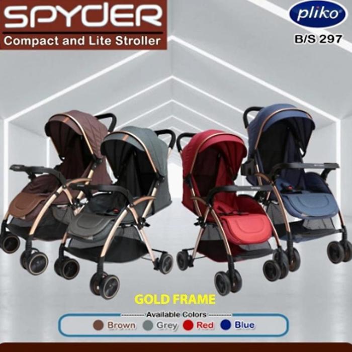 Makassar ! Stroller PLIKO SPYDER 297R KERETA DORONG Bayi (Rangka Besi RINGAN)