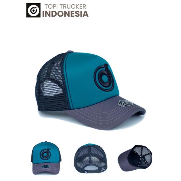 Topi Pria Keren Distro Original Truker Jaring DLOOZY Abu Tosca Hitam DLZTR-ATH