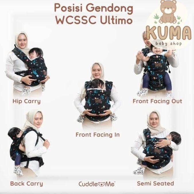 Gendongan Bayi - GENDONGAN SSC M SHAPE Adjustable-CUDDLEME ULTIMO