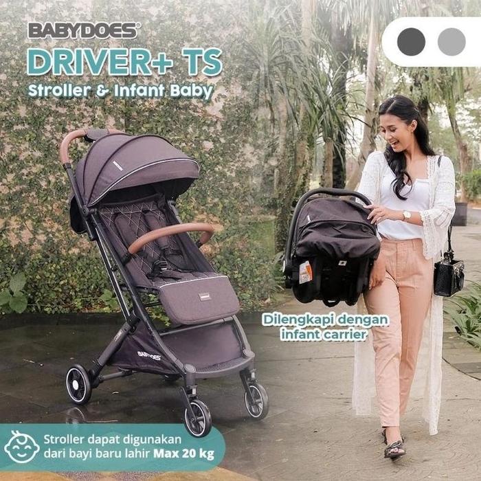 Stroller Babydoes Driver+ TS Travel System Cabin Size Kereta Dorong Bayi