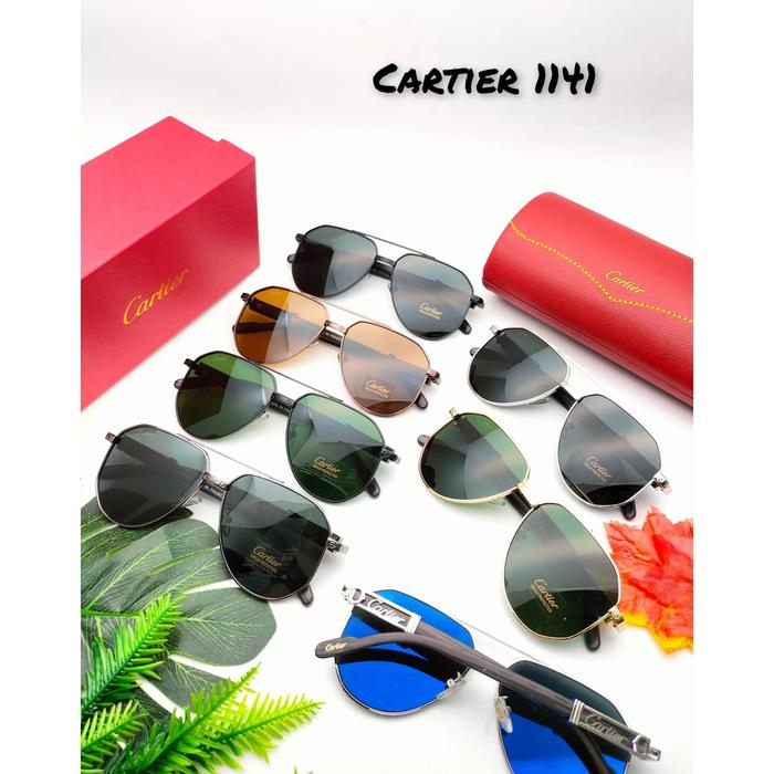 kacamata Fashion Pria Wanita New Cartier 1141 Lensa kaca
