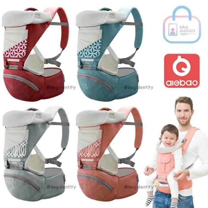 Gendongan Bayi Baby Carrier Hipseat Aiebao A6604 Breathable SSC Multifungsi Kado Lahiran Gift Perlen
