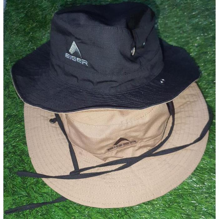 Topi Rimba 2 In 1 Original Hitam Cream Eiger