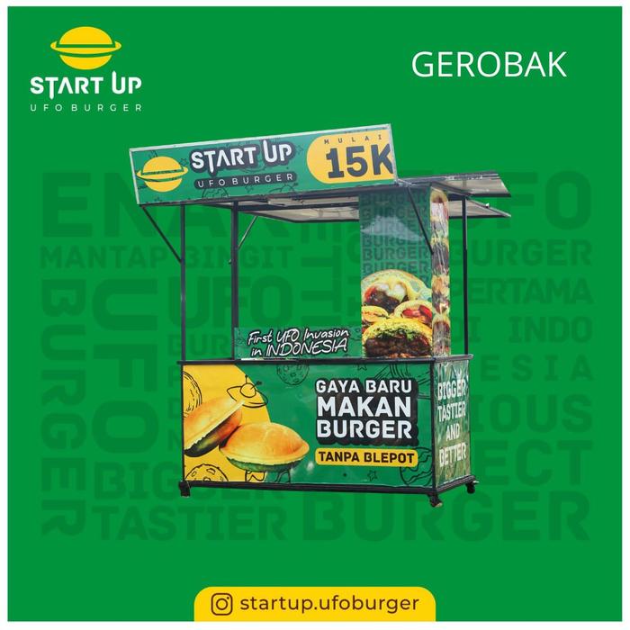 Jual Gerobak Preloved / Bekas / Gerobak Booth Container Jualan Makanan Ukuran Besar / Keterangan Ada