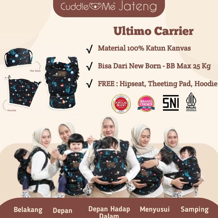 CuddleMe Ultimo Carrier Gendongan Bayi 4 Posisi Gendong SSC M Shape Hipseat Bayi Instan Praktis