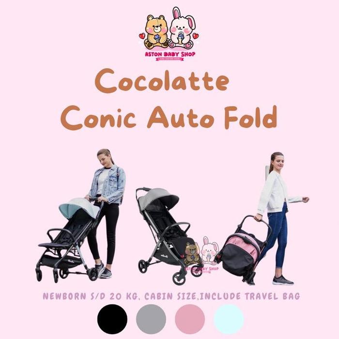 Cocolatte Stroller Conic Auto Fold Stroller Cabin Size Stroller Auto Fold