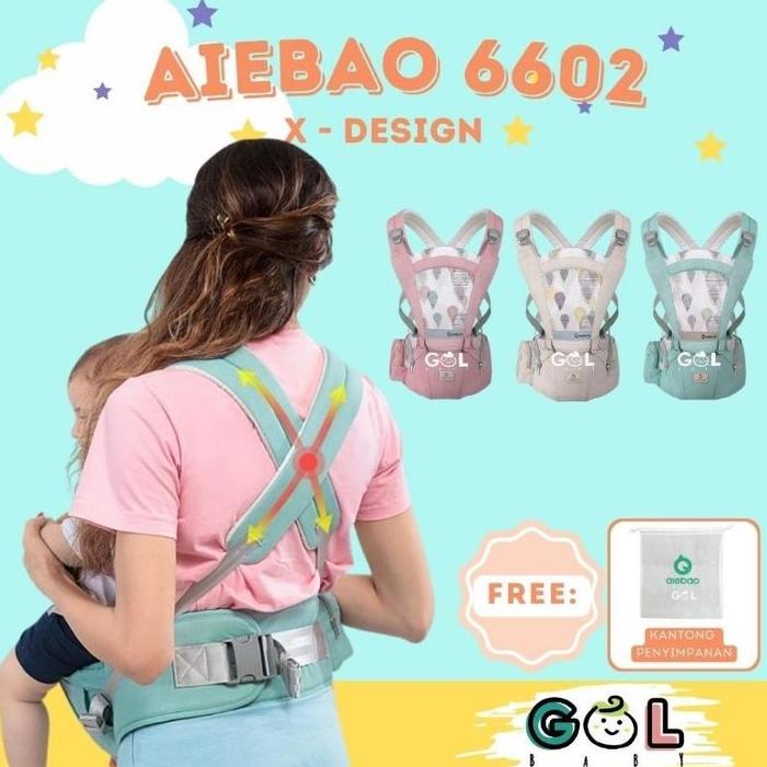 Gendongan Bayi Baby Carrier Multifunction Hipseat Carrier Aiebao 6602 (Jual 6636 6634 6604 6629)