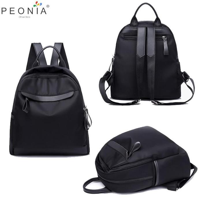 Peonia PNA Tas Import Water Resistant Gabungan Ransel Wanita Backpack Kantor Kuliah Sekolah Selempan