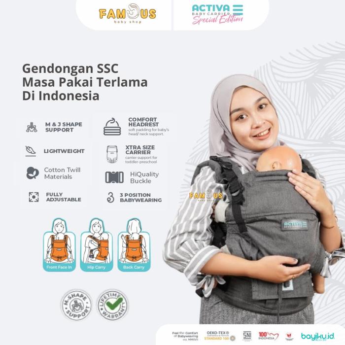 Gendongan Bayi SSC Activa Mark 3 Infant To Toddler Warna Dan Motif All Size
