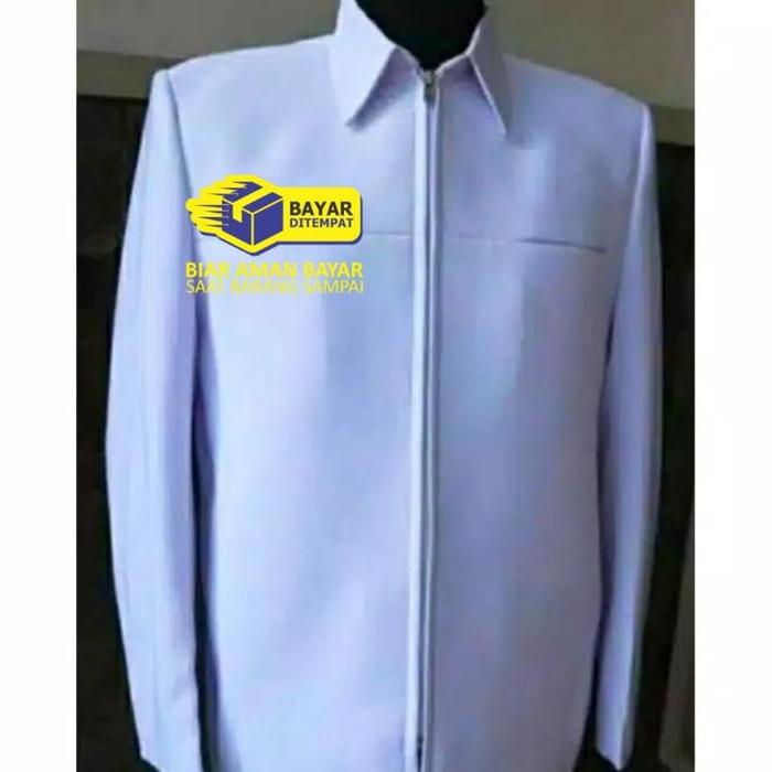 Jasket putih / Jasket pria full putih / Jasket dosen