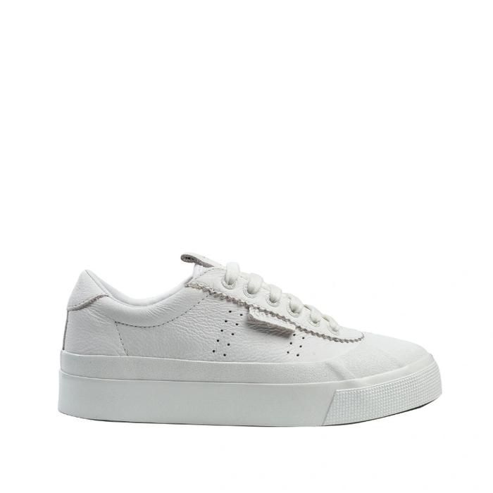 SUPERGA UNISEX SHOES - LIMITED EDITION SUPERGA  2843 CLUBS LEATHER X MAKNA - TOTAL WHITE