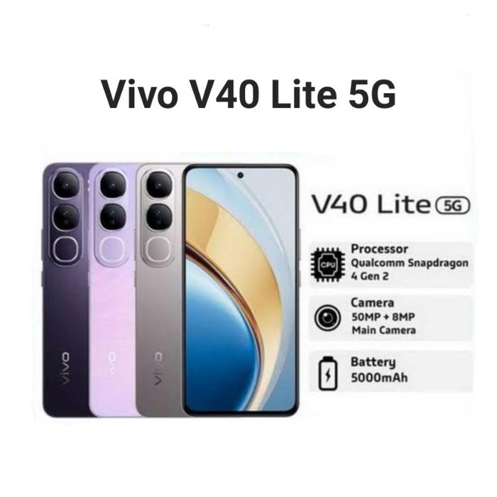 HP VIVO V40 LITE 5G 8/256 GB - VIVO V40 Lite 5G RAM 8GB ROM 256GB RESMI