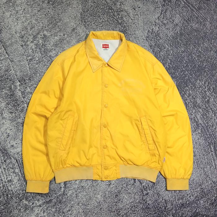 DW 01 Jaket coat varsity bomber HANES kuning bagus size xl