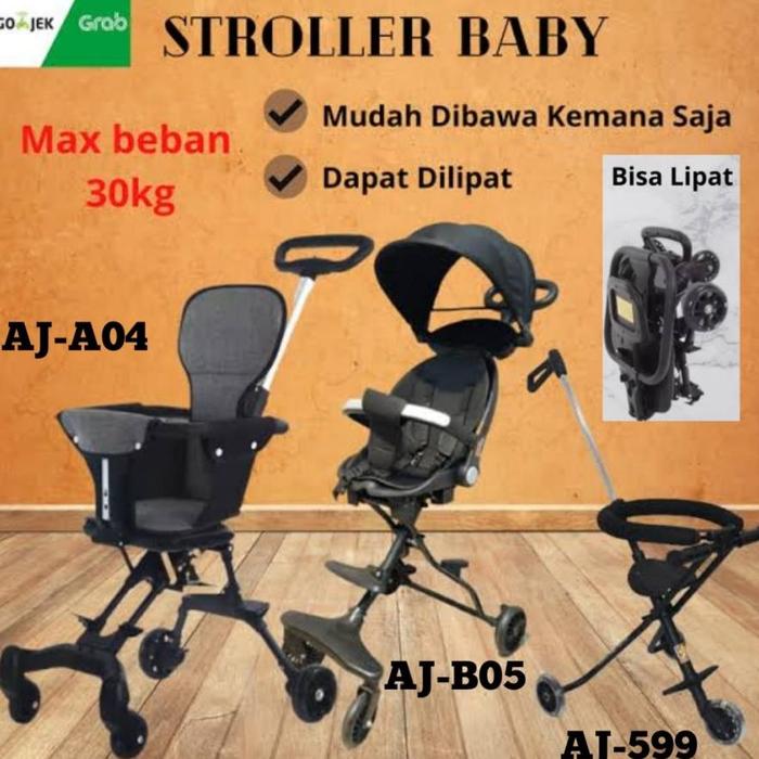 Baby Stroller Dorongan Travel Balita Lipat Kereta Dorong Bayi Portable