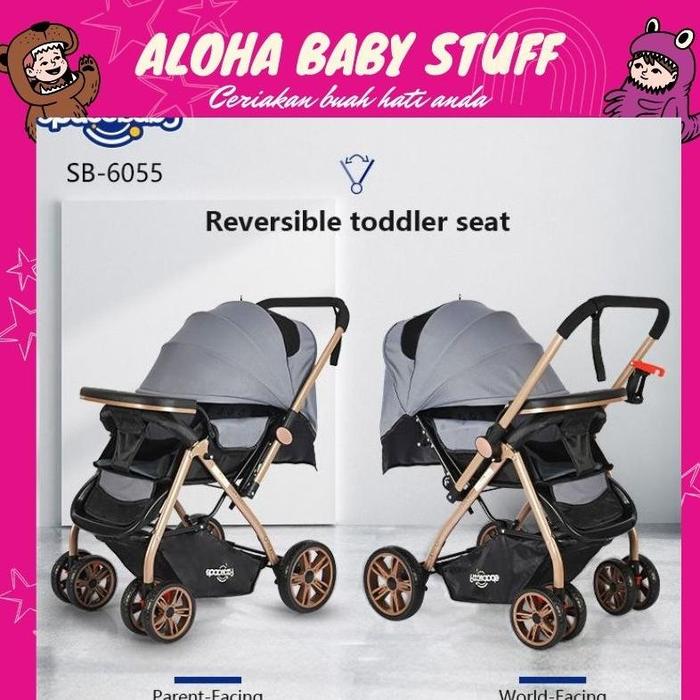 Stroller Anak Kereta Dorong Bayi Spacebaby SB 6055 Yukita ST 16 Stroler