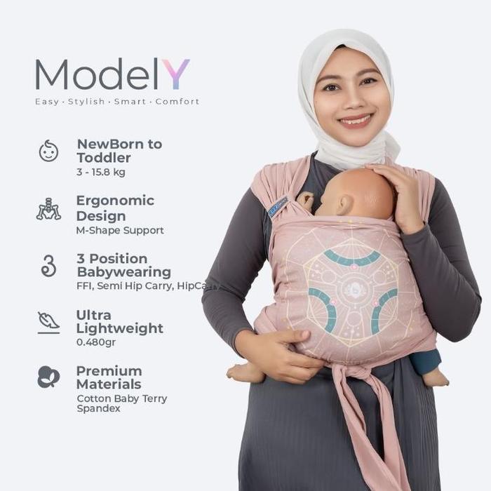 [AGEN KARAWANG] BAYIKU.ID Gendongan EAZY Easy Wrap (Gendongan Bayikuid Model Y)